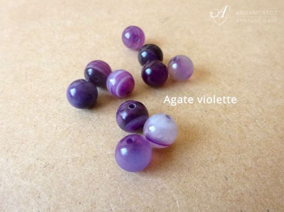 pierres en agate violette pour les bijoux borromeo