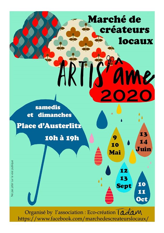 Marché de créateurs Artis'âme, place d'Austerlitz à Strasbourg en septembre 2020