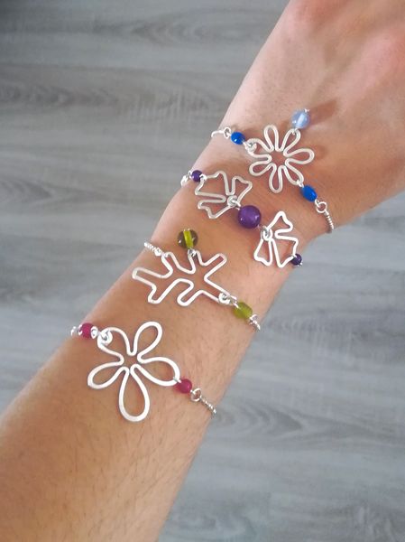 Bracelets motifs floraux et nature faits main
