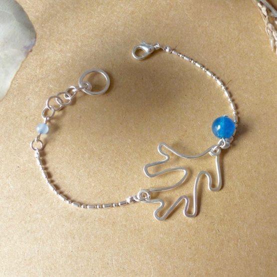 bracelet corail bleu